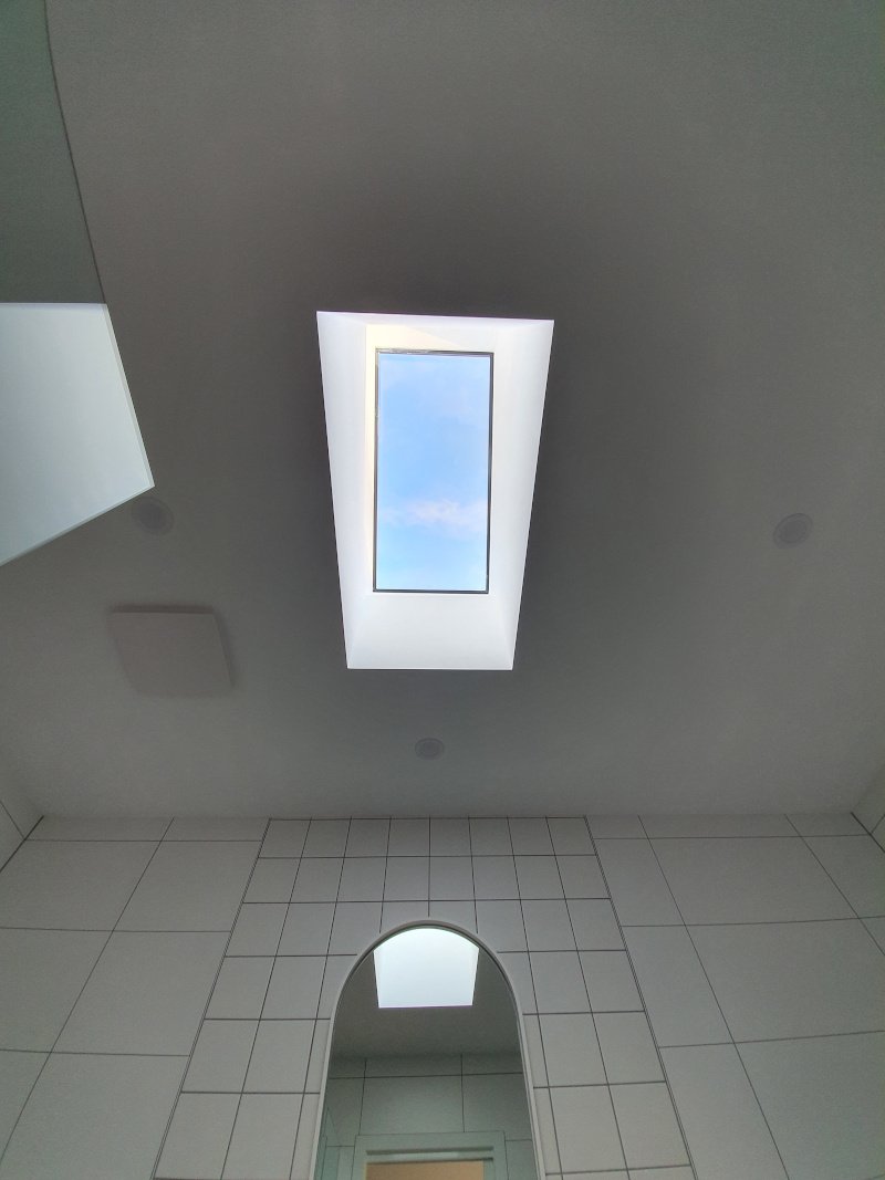 Bathroom skylight.