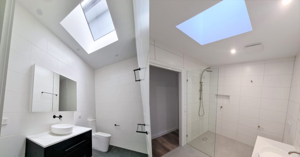 Skylight in the bathroom.